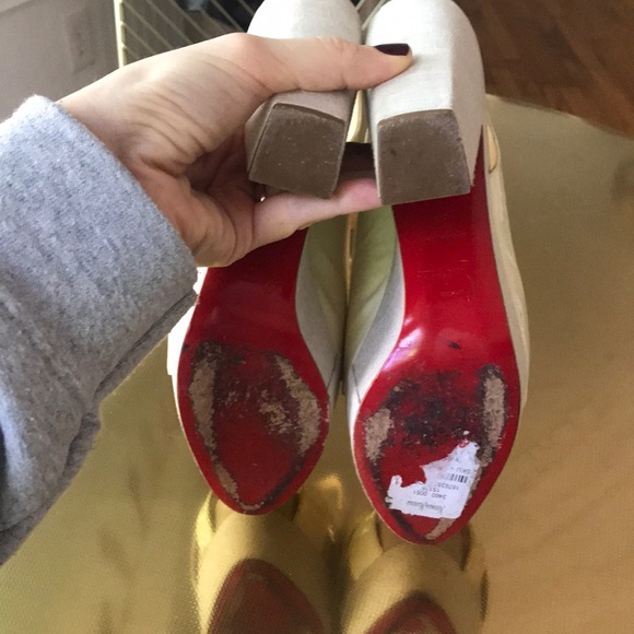 Authentic Christian Louboutin chunky heel sandals - Picture 7 of 8